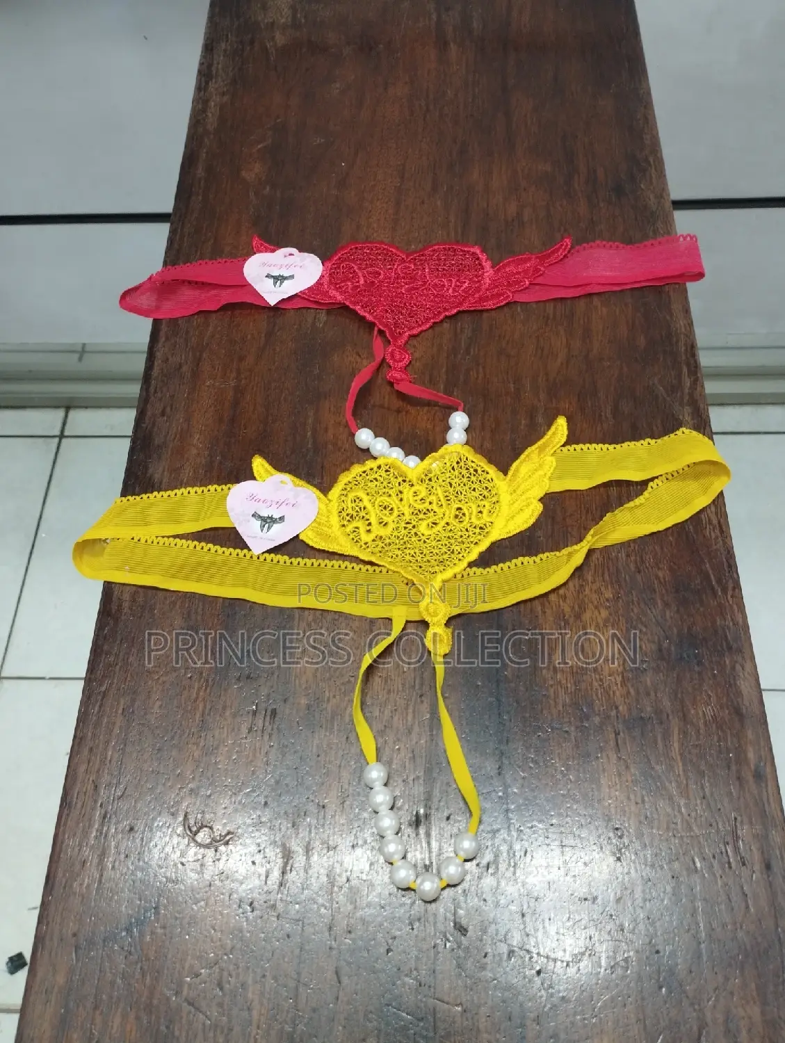 Laced Thongs With Beads