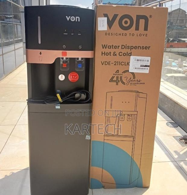 Von Electric Cooling Dispenser - Matte Black VDE-211CLK