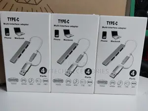 (Usb3.0 Silver)Usb C Hub 3.0 5gbps Multi 4 Port Splitter