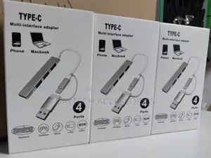 (Usb3.0 Silver)Usb C Hub 3.0 5gbps Multi 4 Port Splitter