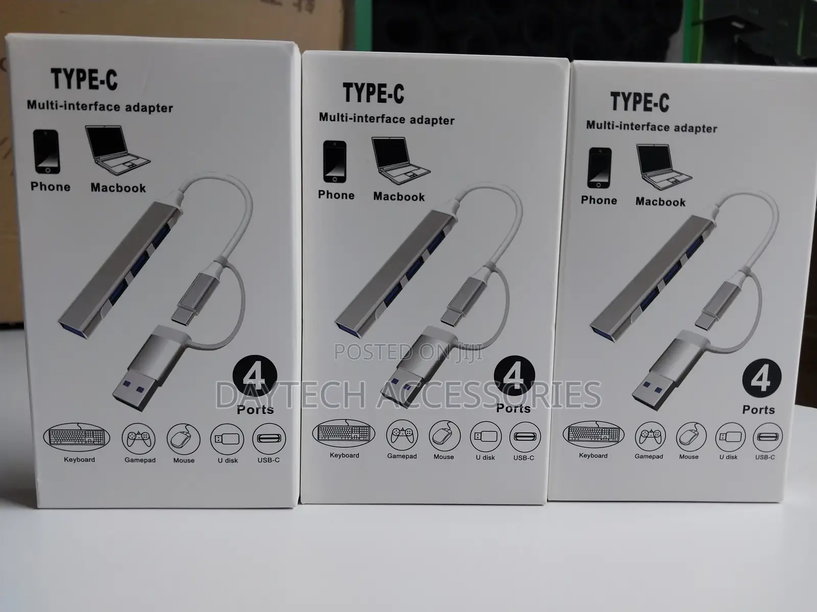 Usb 4 Ports Splitter Type C Multi-Interface Usb 3.0 Hub