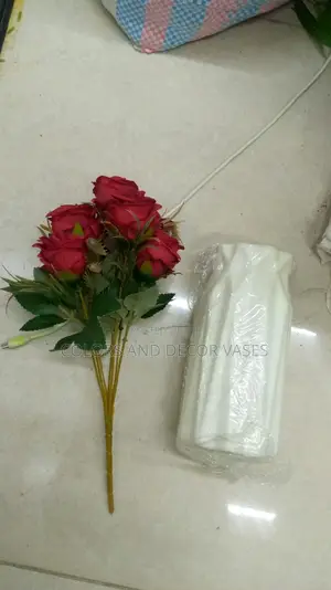 Flowers and Vase Plastic