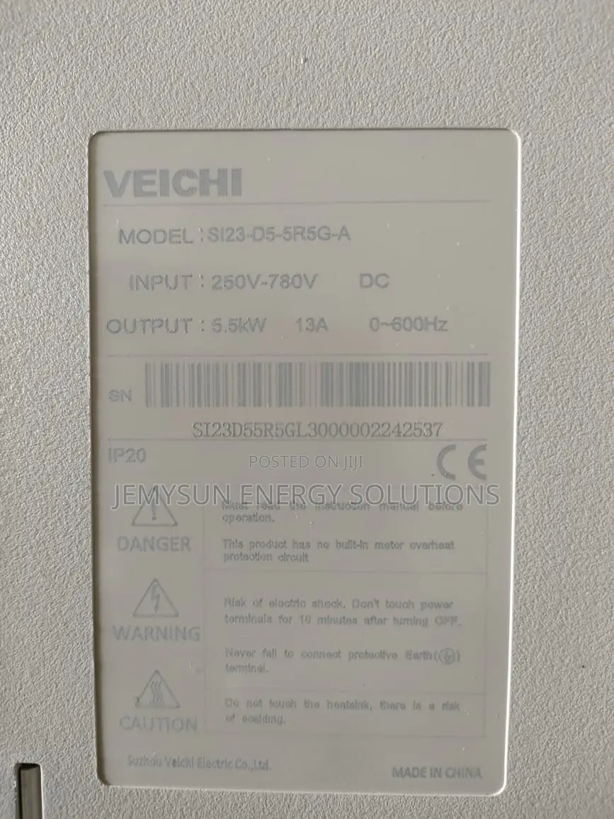 5.5kw Veichi Hybrid Solar Water Pumping Inverters