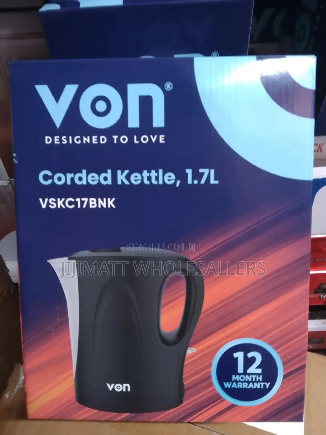 Electric Kettle Water Kettle Von Corded Kettle 1year Warrant