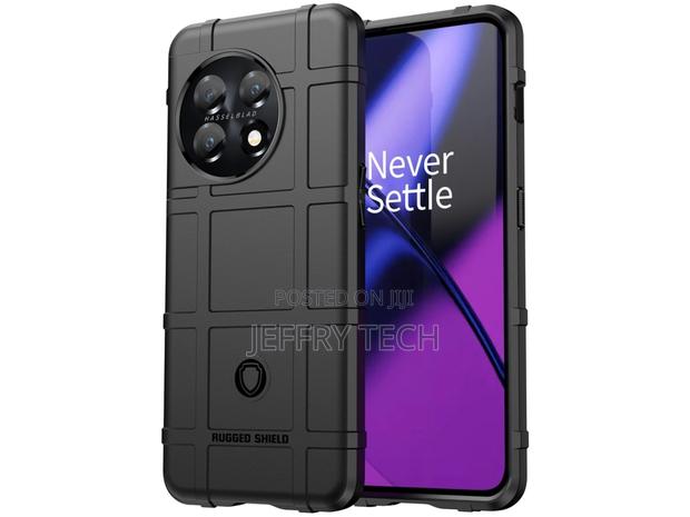 Oneplus 11 Rugged Shield Anti-Shock Case Black - main view