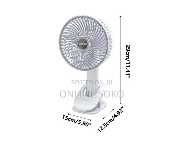 Multifunctional Portable Rechargeable Desktop Clip Mini Fan - thumbnail 6