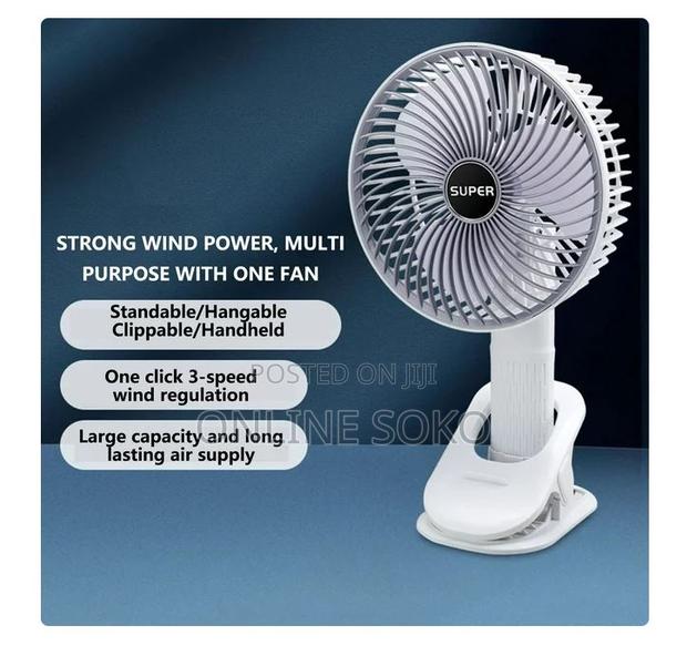 Multifunctional Portable Rechargeable Desktop Clip Mini Fan - thumbnail 8