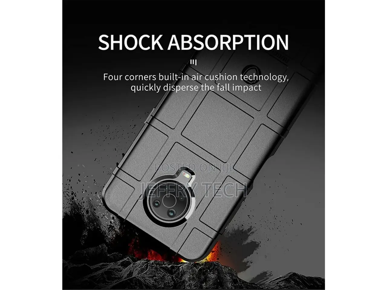 Nokia G20 Rugged Shield Anti-Shock Case Black