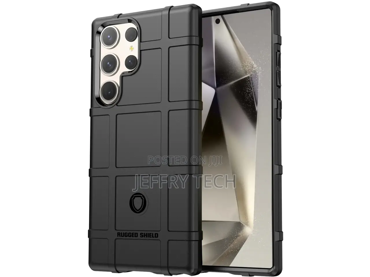 Samsung Galaxy S24 Ultra Rugged Shield Anti-Shock Case Black
