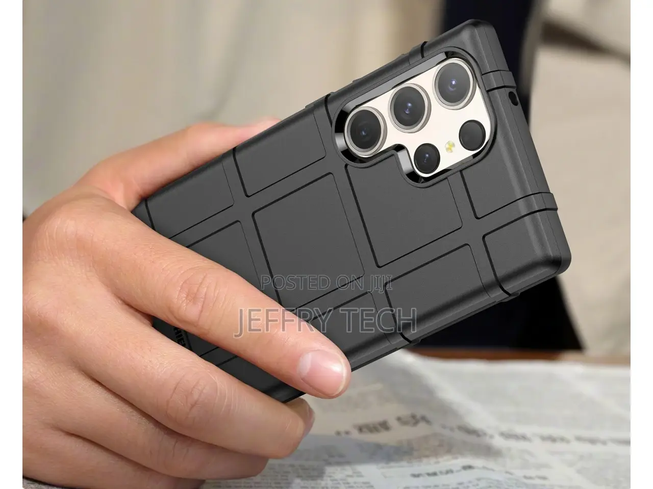 Samsung Galaxy S24 Ultra Rugged Shield Anti-Shock Case Black