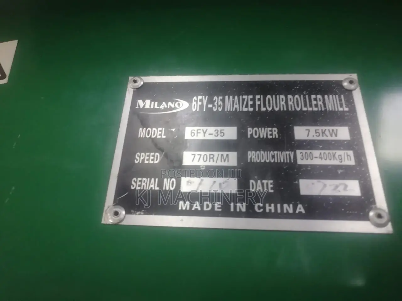 6FY 35 MILANO Maize Flour Roller Mill for Grade 1 and 2