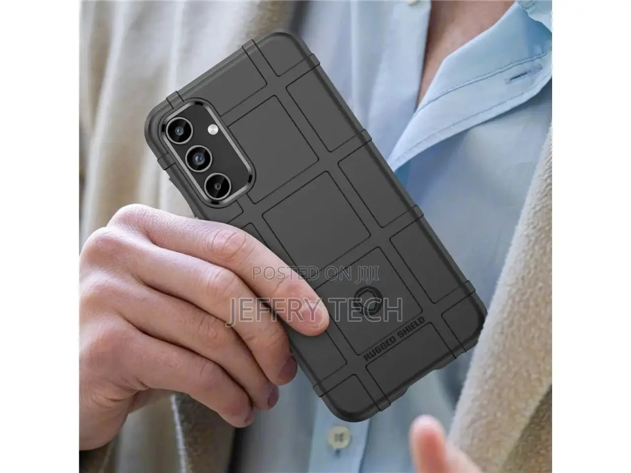 Samsung Galaxy A15 5G Rugged Shield Anti-Shock Case Black