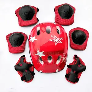 Quality Helmet and Guards Set Pink Blue and Red Available
