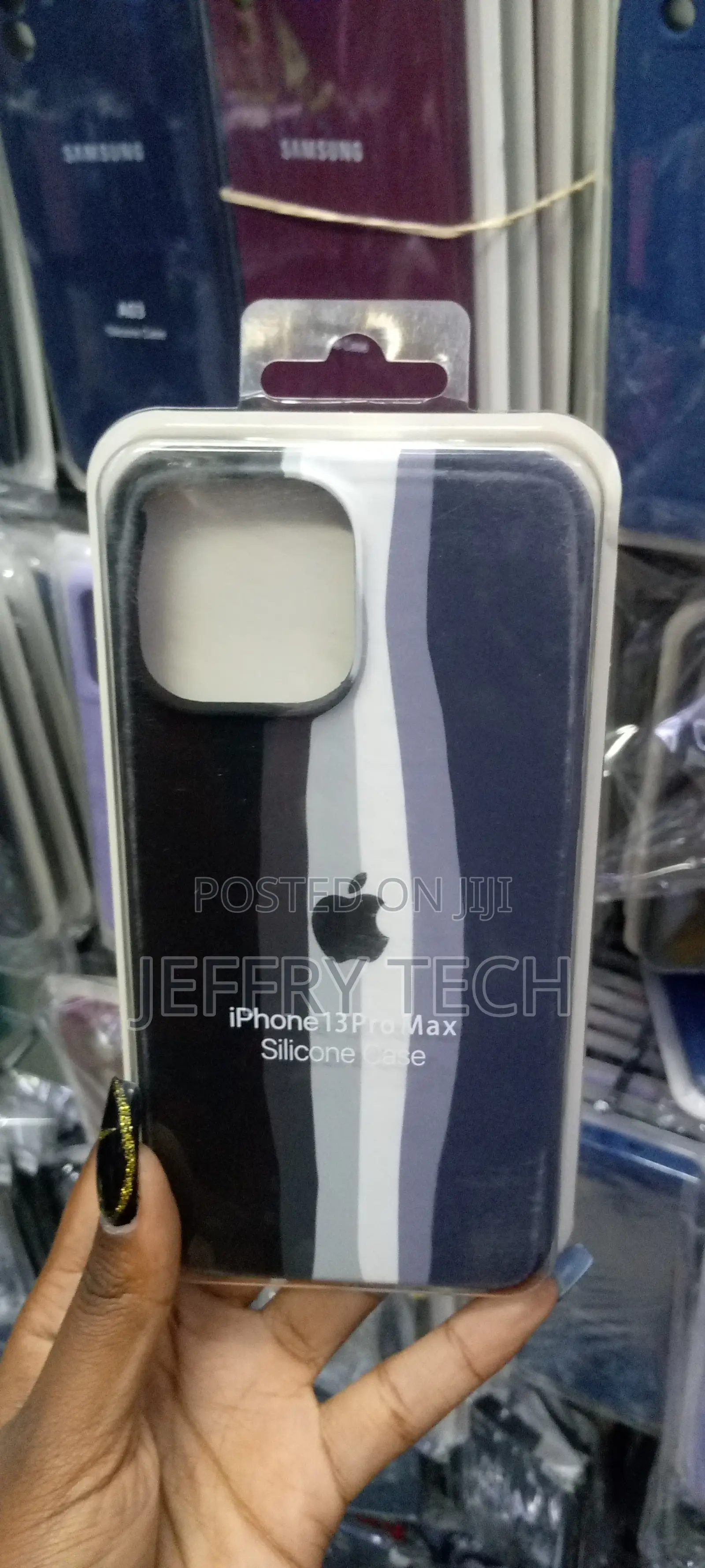 ANPOL- iPhone 13 Pro Max Cover - Black - Rainbow Series Liqu