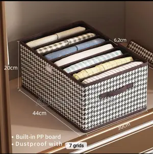7grid Wardrobe/Drawer Clothes Organizer With Transparent Lid