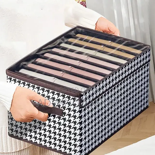7grid Wardrobe/Drawer Clothes Organizer With Transparent Lid