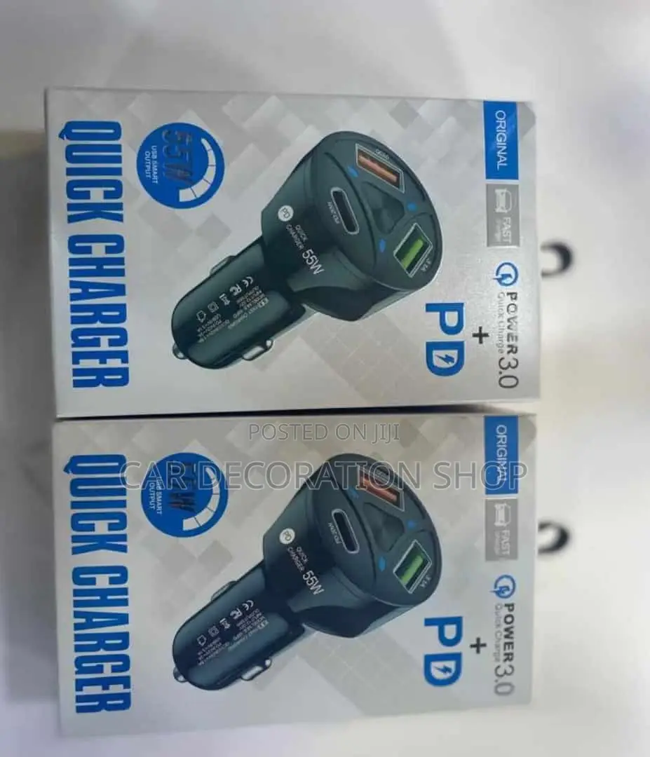 55w Quick Car Phone Socket Plug Charger