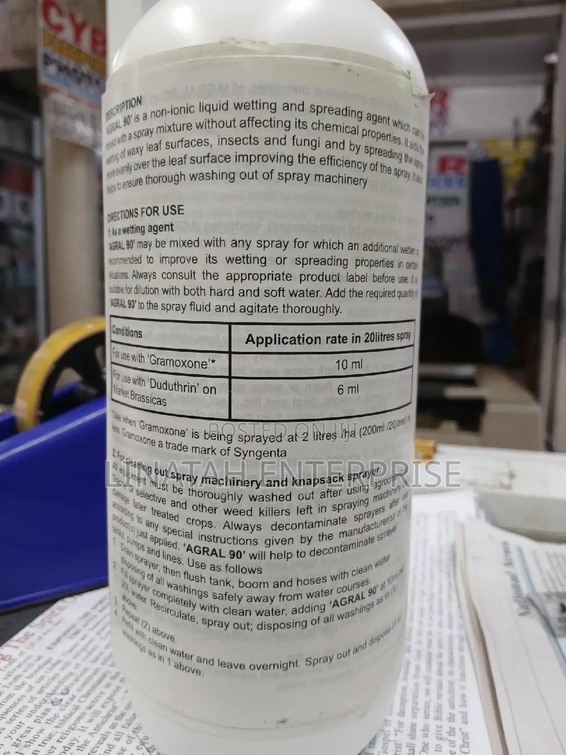 Agral 90 Liquid Non Ionic Wetting / Spreading Agent 1litre