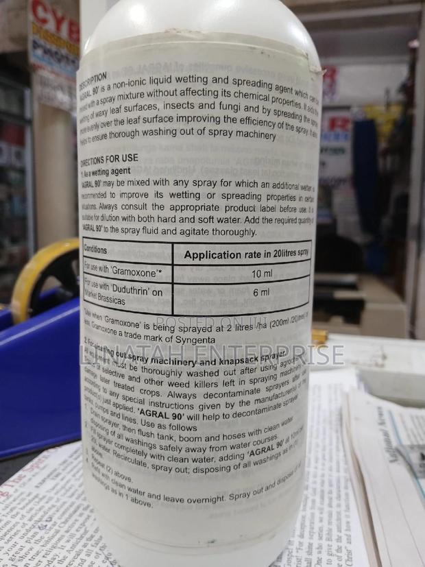 Agral 90 Liquid Non Ionic Wetting / Spreading Agent 1litre - thumbnail 2