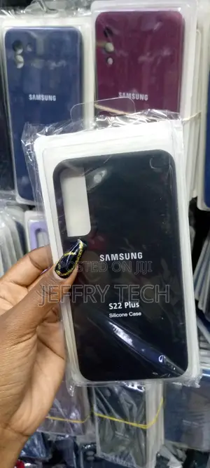 Awerty-Silicone Case for Samsung S22 Plus Cover Matt Black