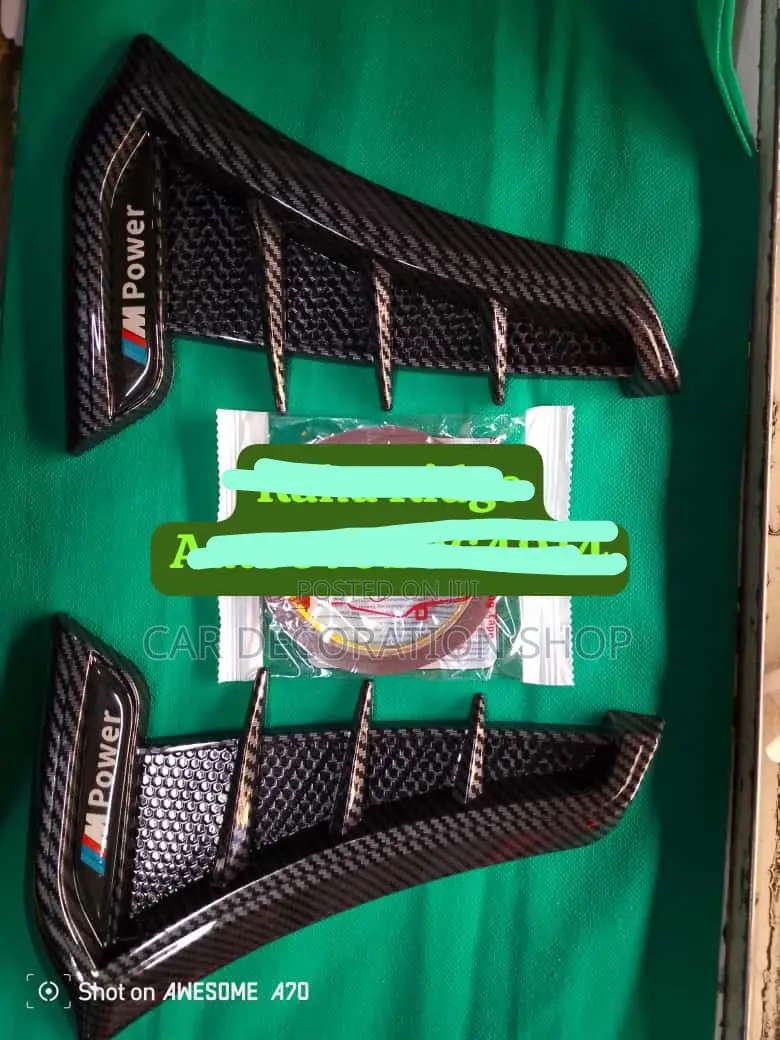 Mpower Branded Carbon Finish Rubber Side Air Vent for BMW