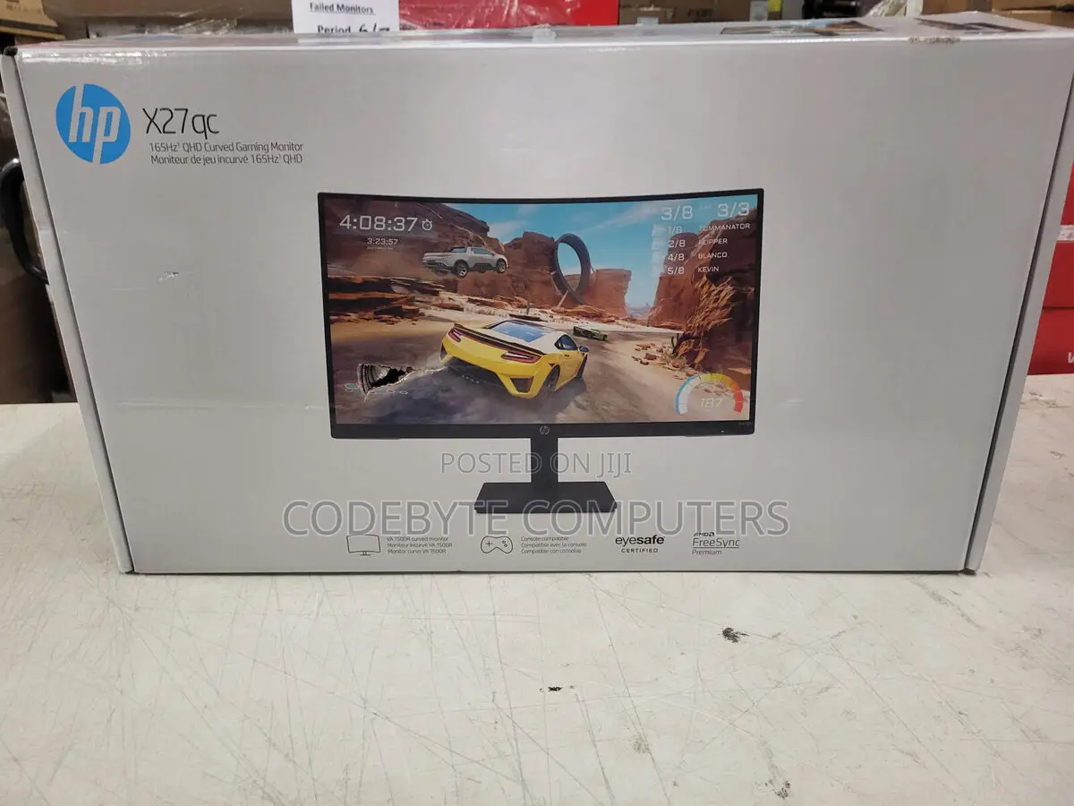 Hp X27qc 27" QHD Curved Gaming Monitor 165hz Refresh Rate