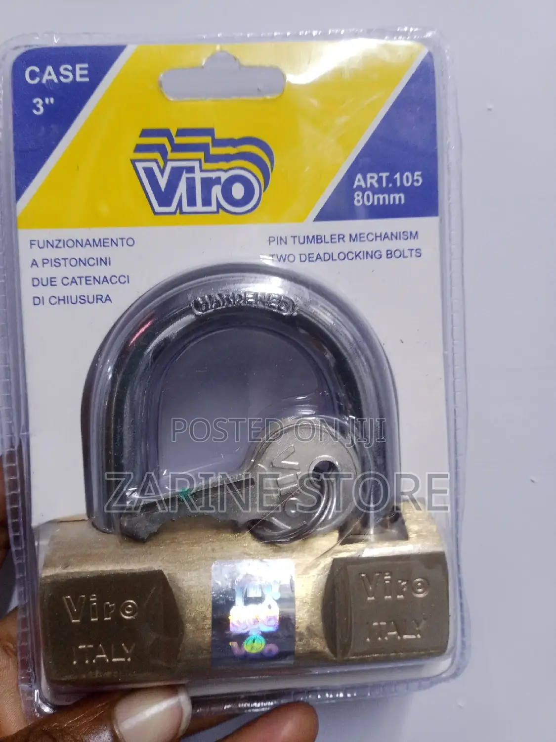 Viro Italy Padlock 80mm Made of Hardened Steel