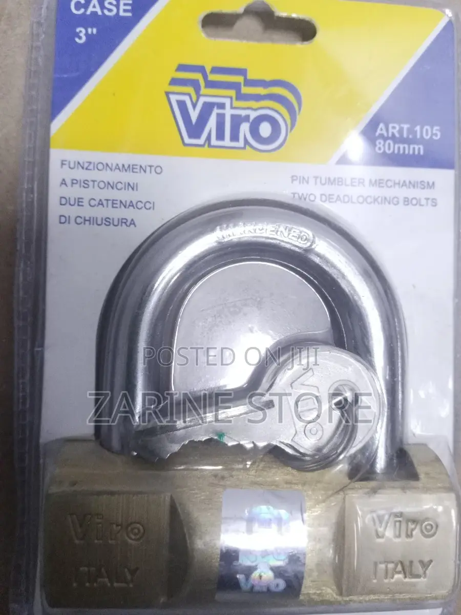 Viro Italy Padlock 80mm Pin Tumbler Mechanism