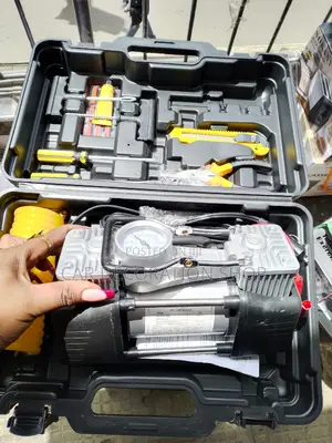 New Twin Cylinder Compressor With Puncture Repair Tools