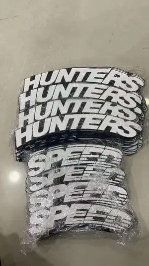 8pcs SPEED HUNTERS Rubber Tire Stickers