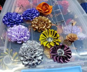 Peach,Grey Orange Lapel Pins - thumbnail 2