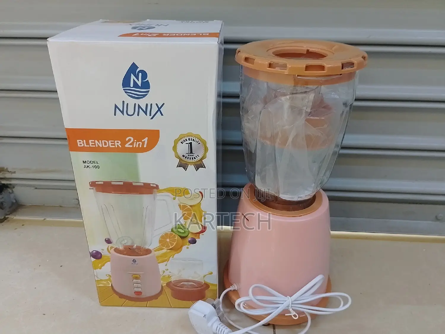 Nunix AK100 Blender 2 in 1 With Plastic Jar
