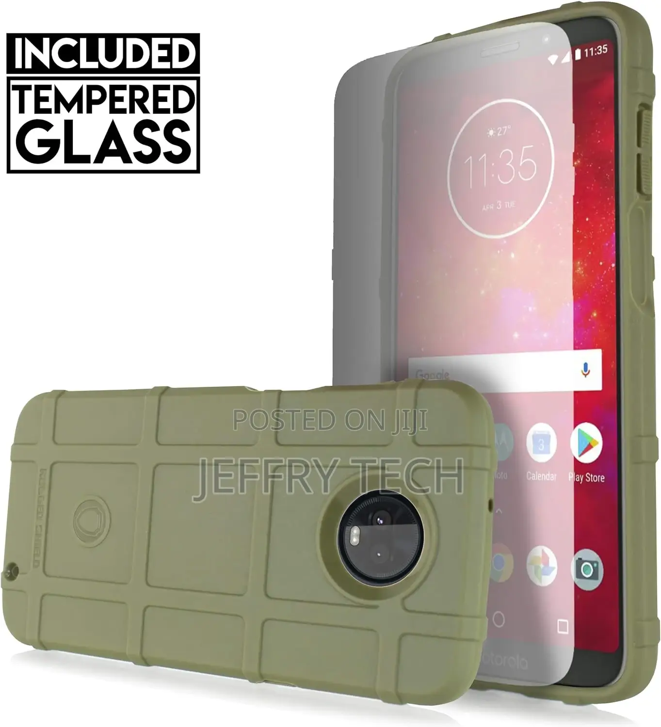 Oneplus 6T Case Rugged Shield Cover [Anti-Fingerprint, Text