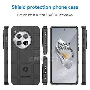 Rugged Shield Oneplus 12 Cover - Black