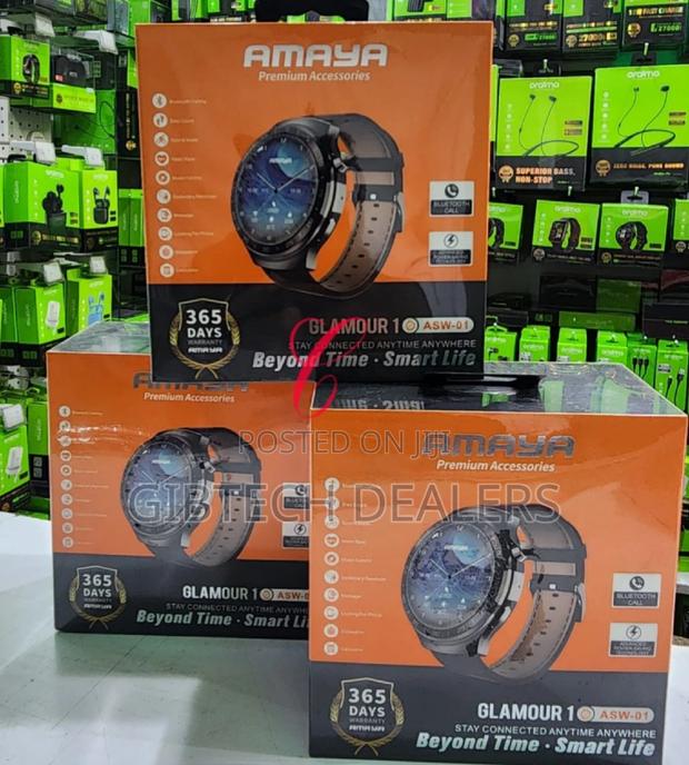 Amaya Glamour 1 Smartwatch With Leather and Silicon Straps