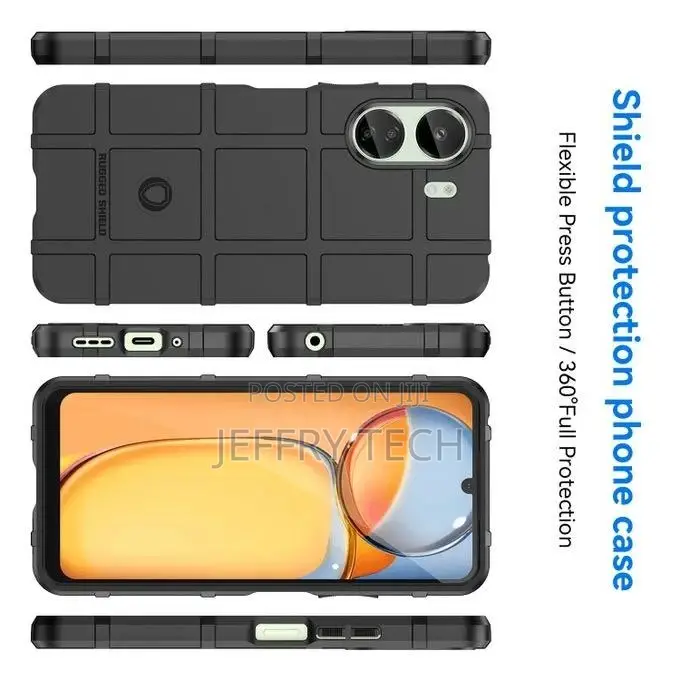 Xiaomi Redmi 13 Case, Laimtop Soft TPU Heavy Duty Rugged Sh