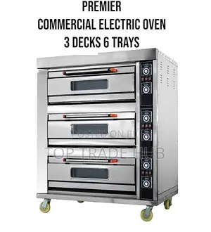Premier Commercial Electric Oven 3 Decks 6 Trays