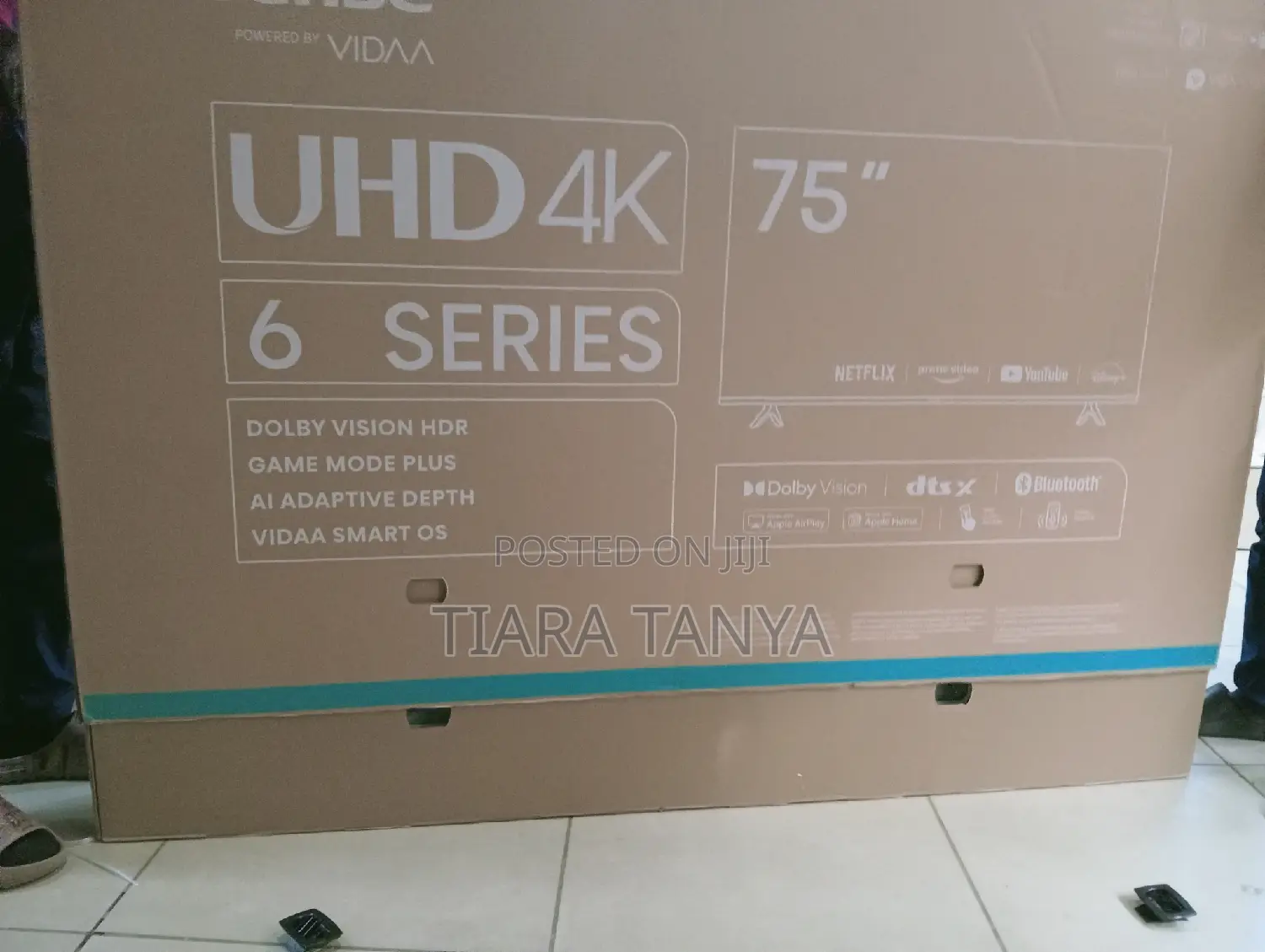 Hisense 75 Inch Smart UHD Frameless A6 Tv