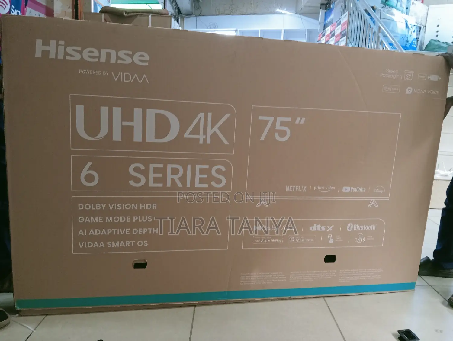 Hisense 75 Inch Smart UHD Frameless A6 Tv