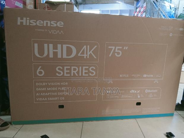 Hisense 75 Inch Smart UHD Frameless A6 Tv - thumbnail 3