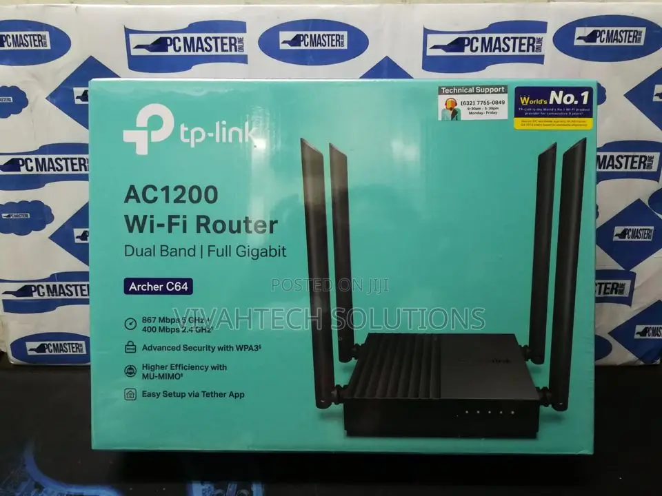 Tp-Link Archer C64 Router Ac 1200 Wifi 866mbps