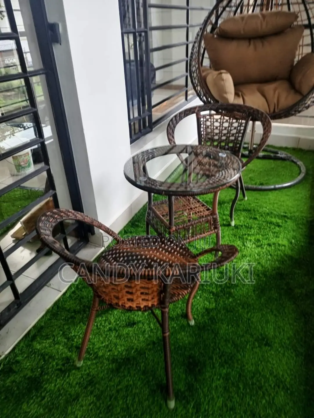 Complete Outdoor Set (2 Chairs, 1 Table Plus a Swing)