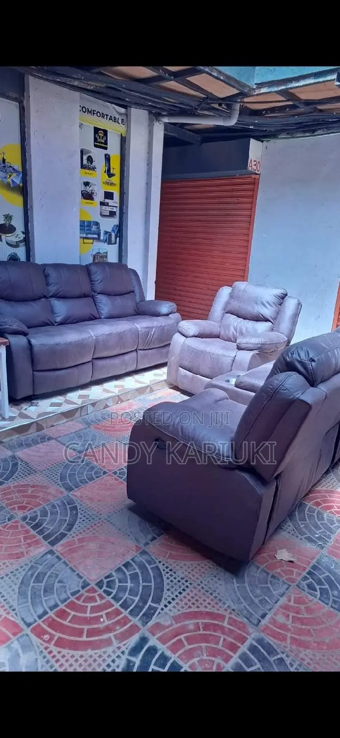 Micro Fabric 6 Seater Recliner Sofa Set