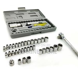 Car/Motorcycle Repair Tool 40pcs 1/4"Socket Set Combo Tool - thumbnail 2