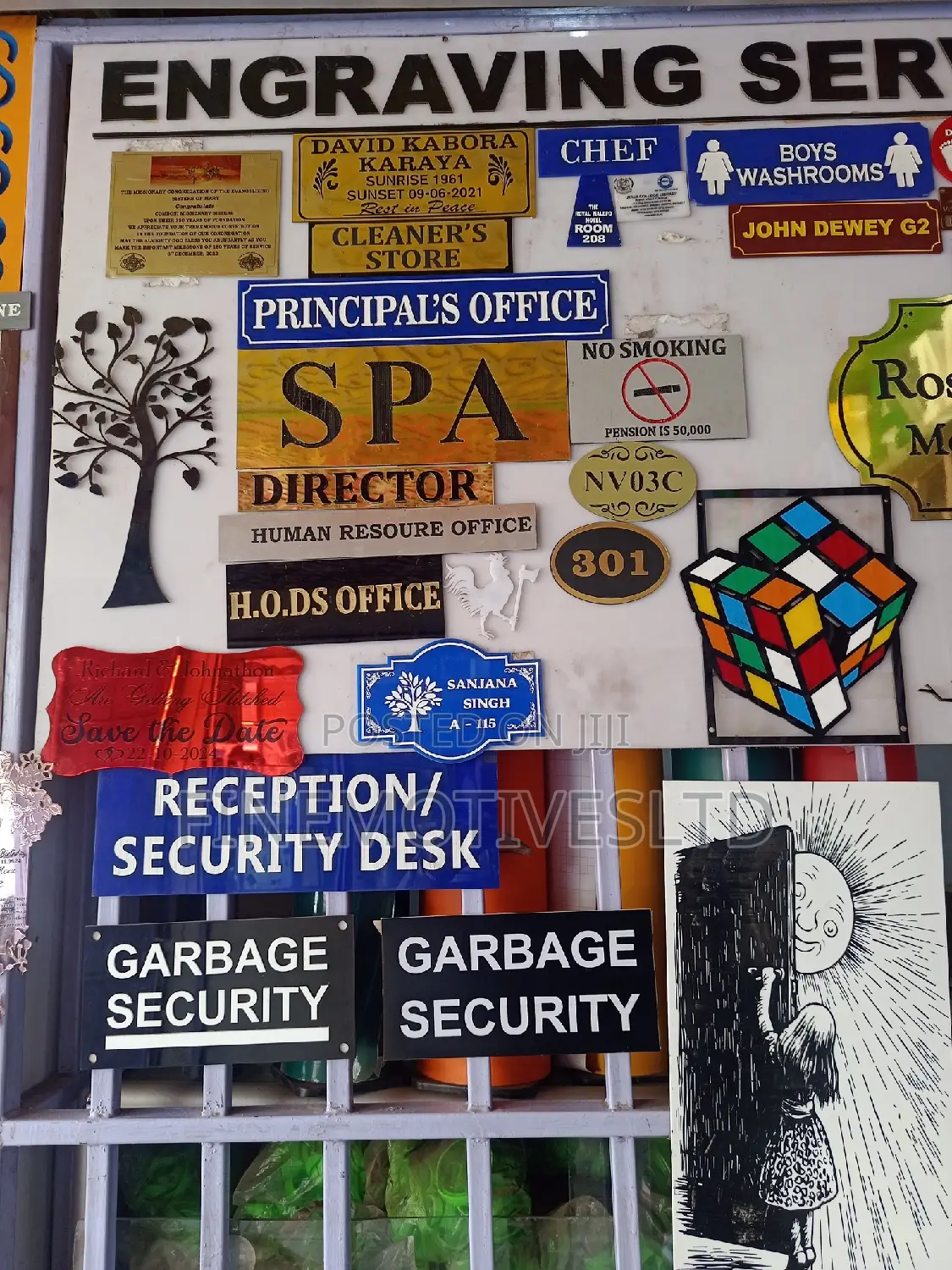 Perspex Signs Engraving