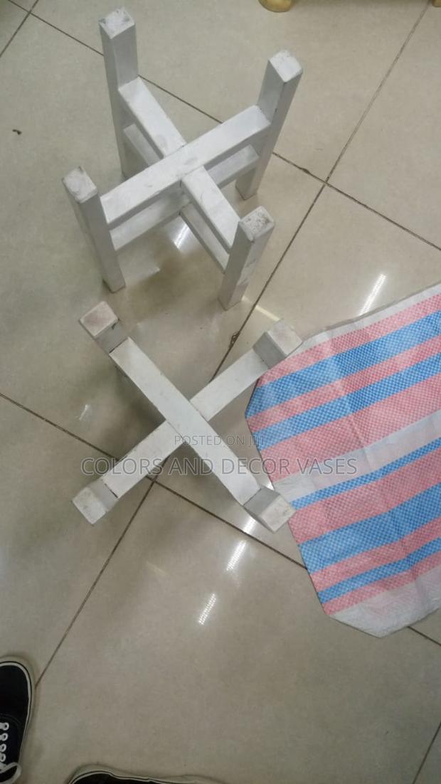 White Wooden Stands for Pots - main view