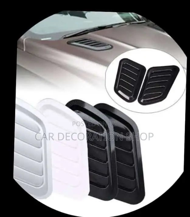 2pc White/Black/Grey Bonnet Air Vent