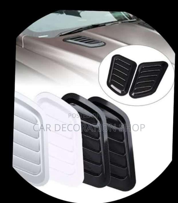 2pc White/Black/Grey Bonnet Air Vent