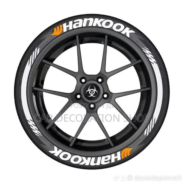 8pc Wheel Stickers Branded Hankook