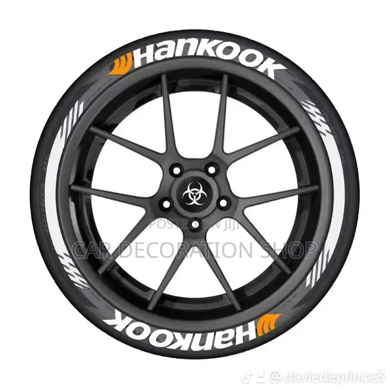 8pc Wheel Stickers Branded Hankook
